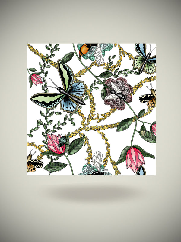Pack of 20 Paper Napkins 'Insects and Butterflies' - 33x33 cm