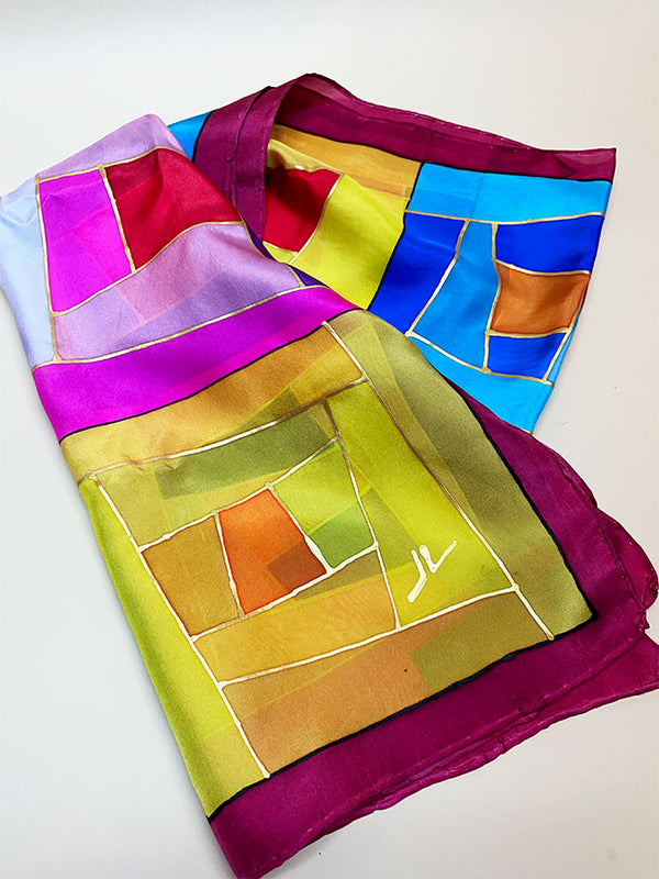 Foulard 'Colored Squares' - 140x45