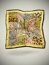Silk Scarf 'Animal print' - 90x90