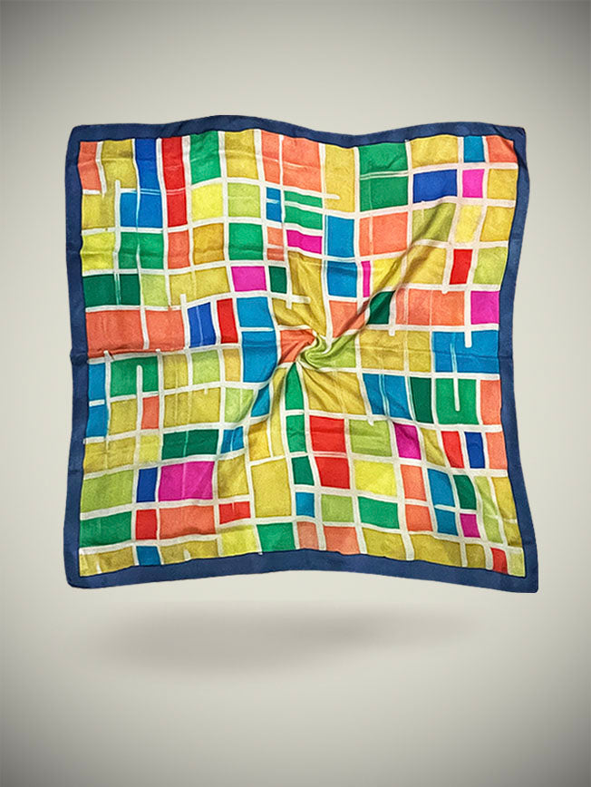 Scarf 'Colored Geometry' - 90x90