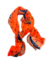 Scarf 'Polka Chic' Orange - 185x90 cm