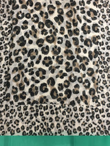 Pañuelo 'Leopardo' Verde - 185x90 cm