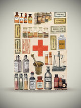 A3 Rice Paper Sheet 'Apothecary'