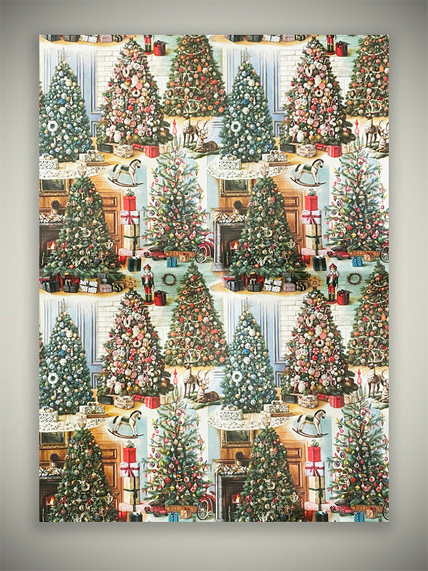 Wrapping Paper 'The Luckiest Christmas Trees' - 100x70 cm