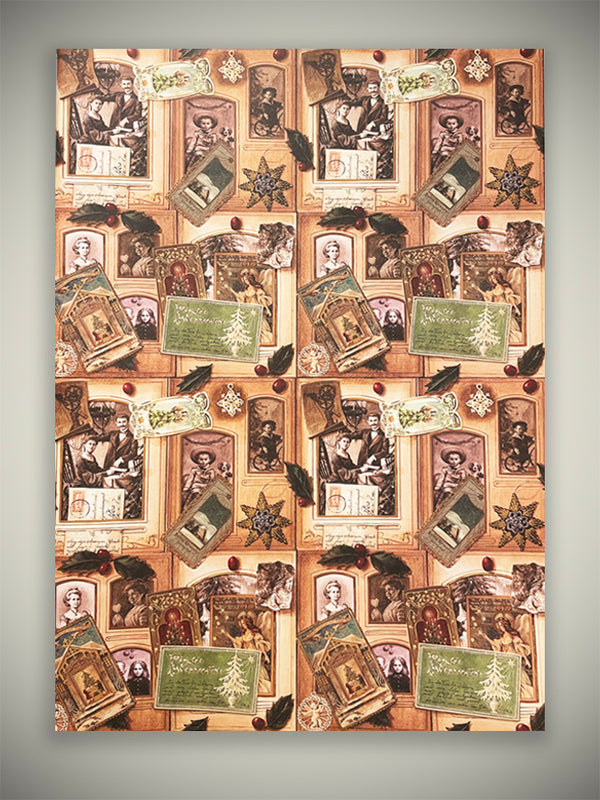 Papel Envoltorio 'Christmas Postcards' - 100x70 cm