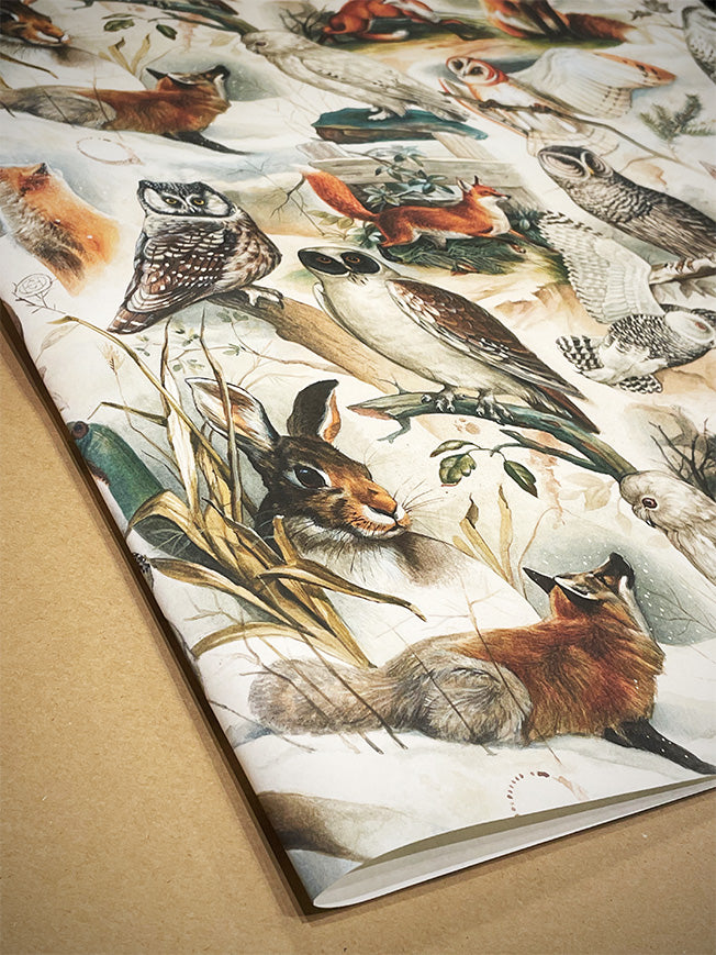 Wrapping Paper 'Fox & Owl' - 100x70 cm