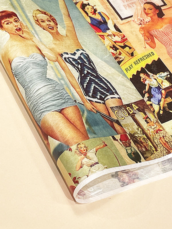 Hoja Papel de Arroz A3 'Vintage Pin Ups'