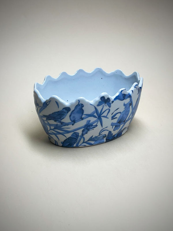 Planter Bowl 'Bleu Paradise' - Medium