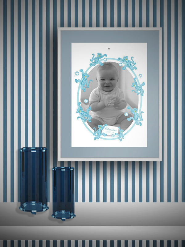 Personalized Art Print 'Baby Chimpanzees'