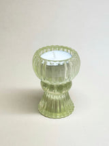 Glass Candle Holder 'Mini Cavendish' - Light Green
