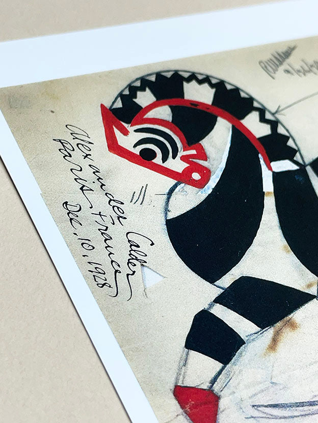 Postal 'Rocking Zebra' - Alexander Calder, 1928