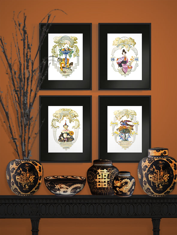 Decorative Prints 'Oriental Art Deco'