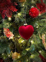 Christmas Ornament 'Velvet Heart' 10 cm
