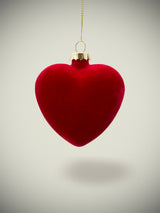 Christmas Ornament 'Velvet Heart' 8 cm