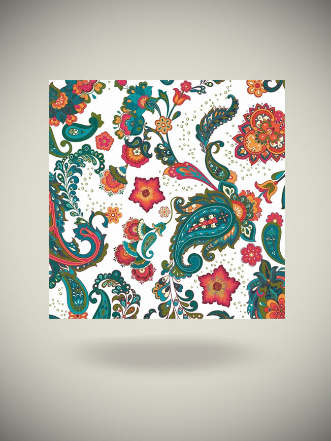 Pack of 20 Paper Napkins 'Paisley White'