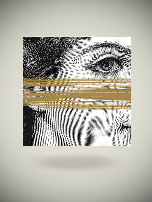Pack of 20 Paper Napkins 'Golden Eye' - 33x33 cm