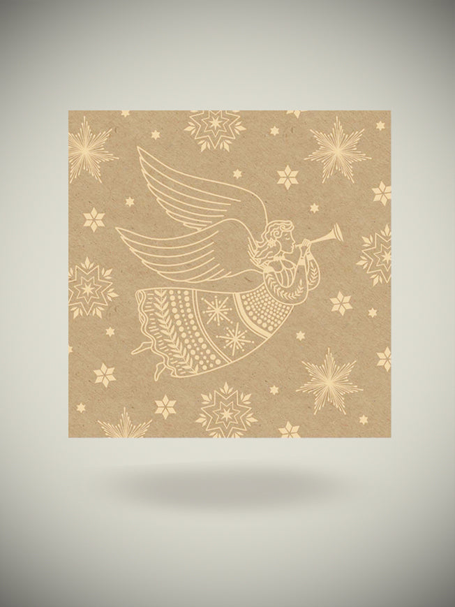 Pack of 20 Paper Napkins 'Christmas Angel' - Beige