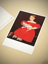 Postcard 'Girl in Red Dress With Cat and Dog' - Ammi Phillips