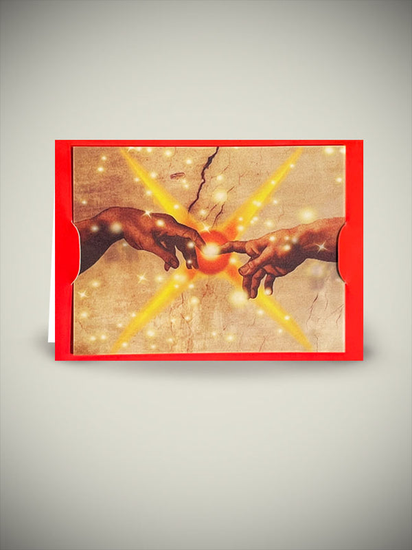3D Greeting Card 'The Creation of Adam' - Michelangelo