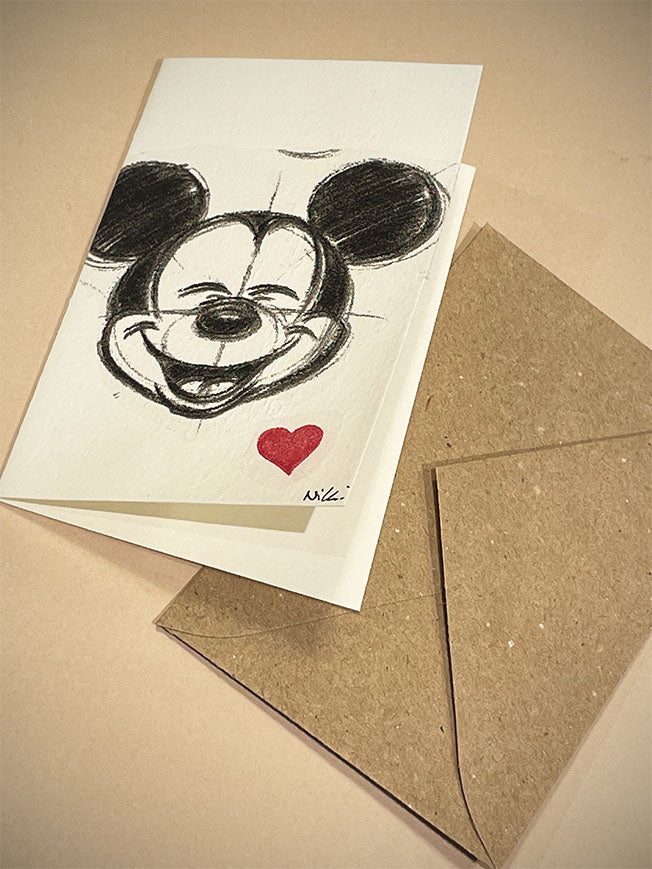 Mini Tarjeta Felicitación 'Mickey I' - Handmade