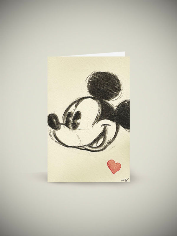 Mini Greeting Card 'Mickey II' - Handmade