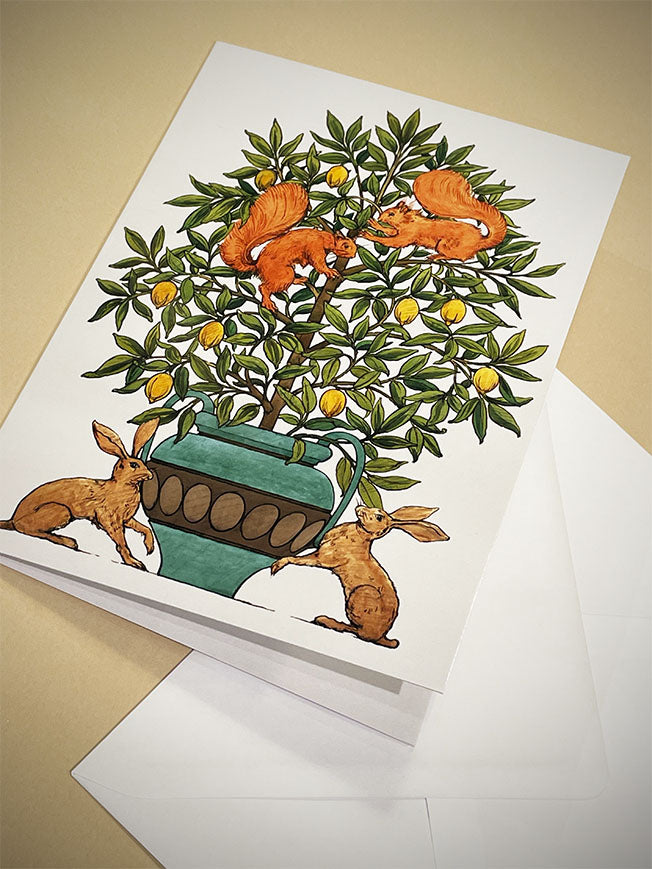 Greeting Card 'De Morgan Squirrels and Hares' - V&A