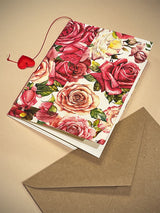 Tarjeta Felicitación 'Patchwork Rosas' - Handmade