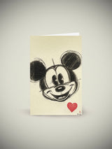 Mini Greeting Card 'Mickey III' - Handmade