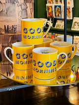 Mug Porcelana 'Good Morning' Amarillo