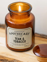Apothecary Candle 'Teak & Tobacco' 8oz