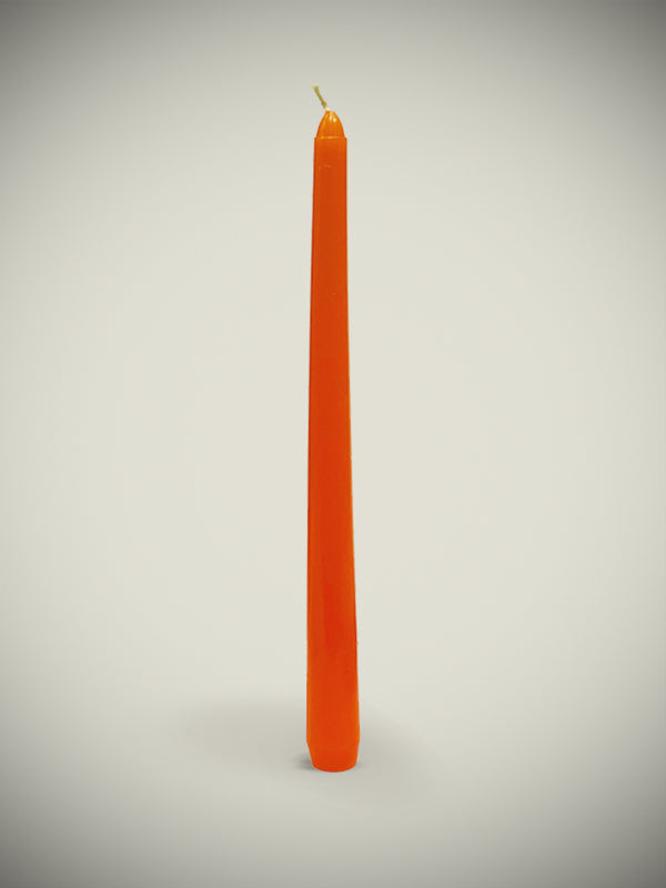 vela de candelabro color naranja 25cm