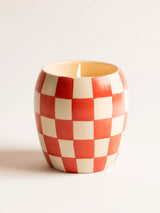 Scented Candle 'Checkmate' Red - Rose & Sandalwood