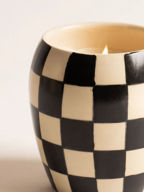 Scented Candle 'Checkmate' Black - Fig & Olive