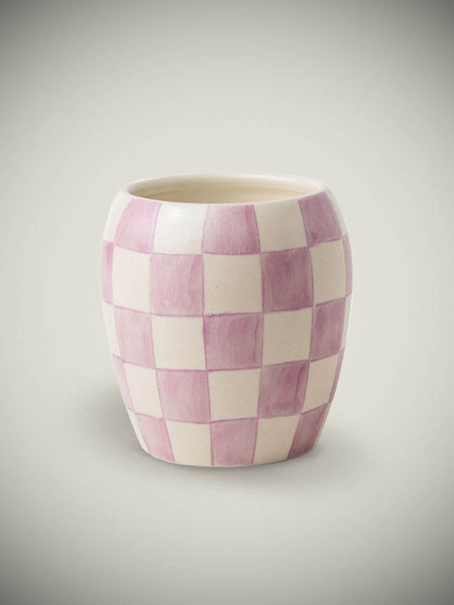 Scented Candle 'Checkmate' Pink - Lavender & Mimosa