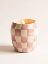 Scented Candle 'Checkmate' Pink - Lavender & Mimosa