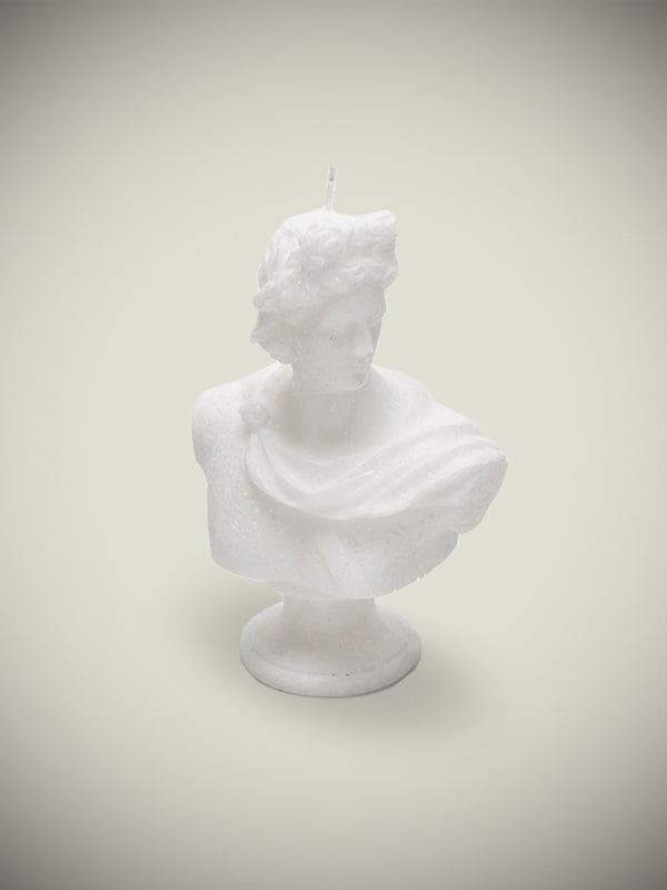 Small 'Apollo' Bust Decorative Candle