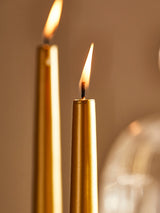 velas doradas metalizadas