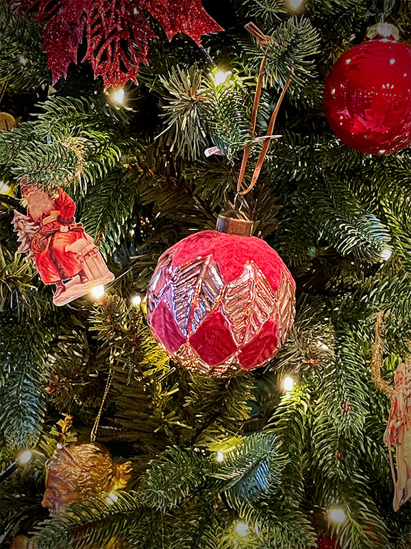 Bola Decoración Navidad 'Marnie Leaves' 8cm